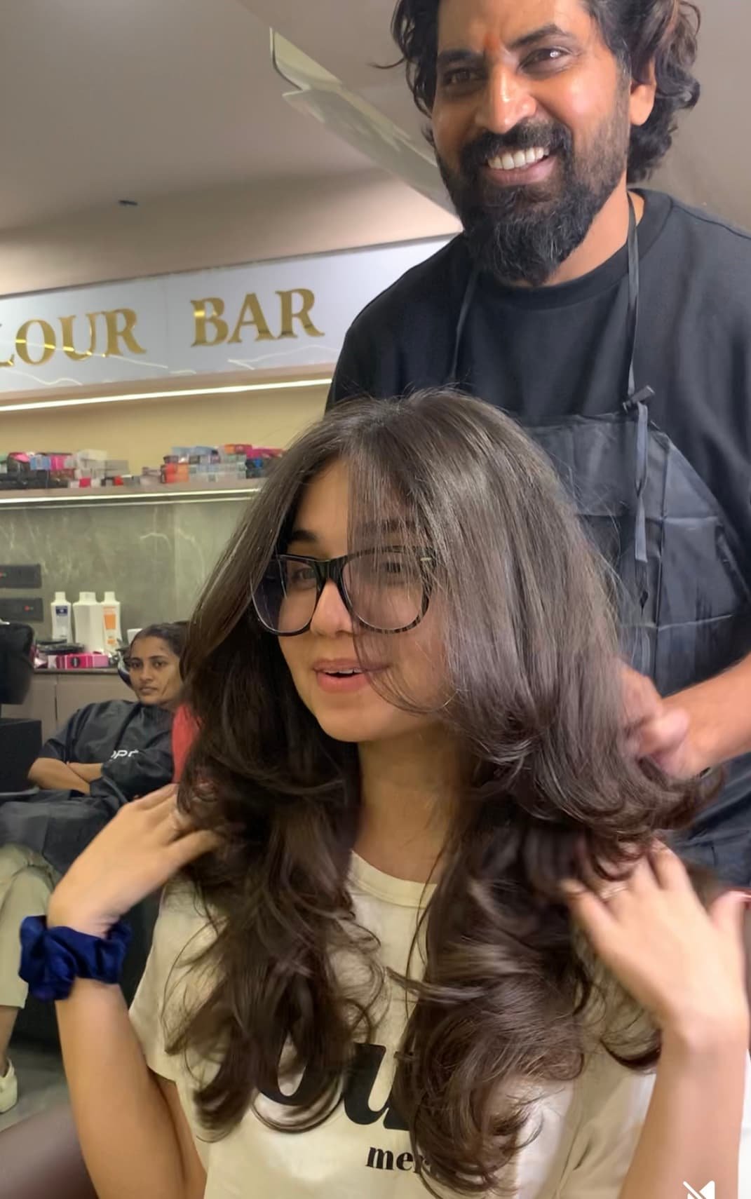 Practical makeup training on a model in Surat